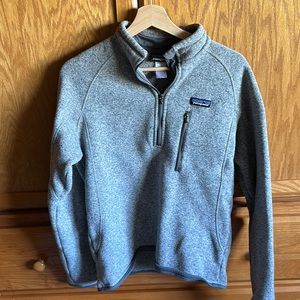 Patagonia grey Better Sweater Fleece Lined Half Zip Gray Jacket in Size small